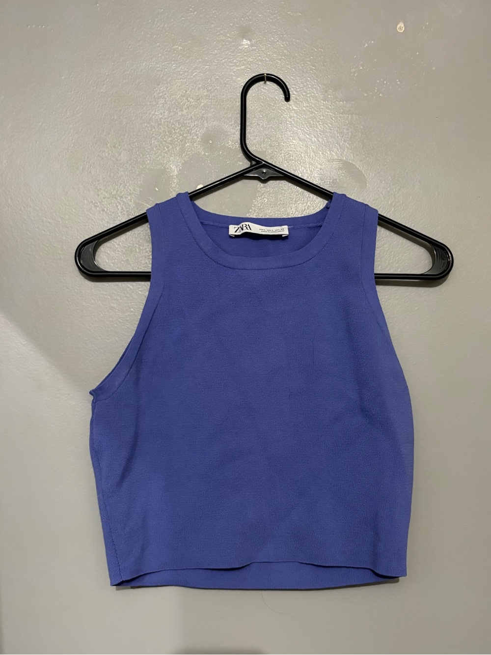 Zara Royal Blue Sleeveless Crop Tank